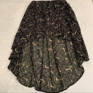 Forever 21 Abstract Print Hi-low Skirt